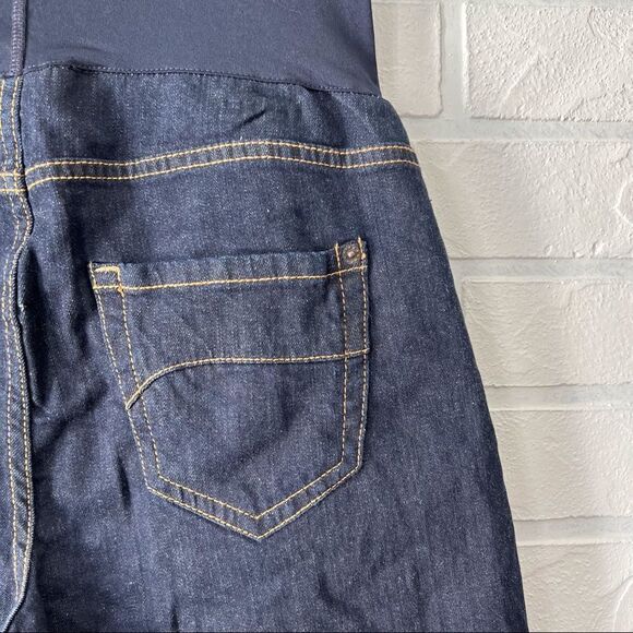 Liz Lange Dark Blue Denim Jean over the Bump Shorts S - Picture 6 of 10
